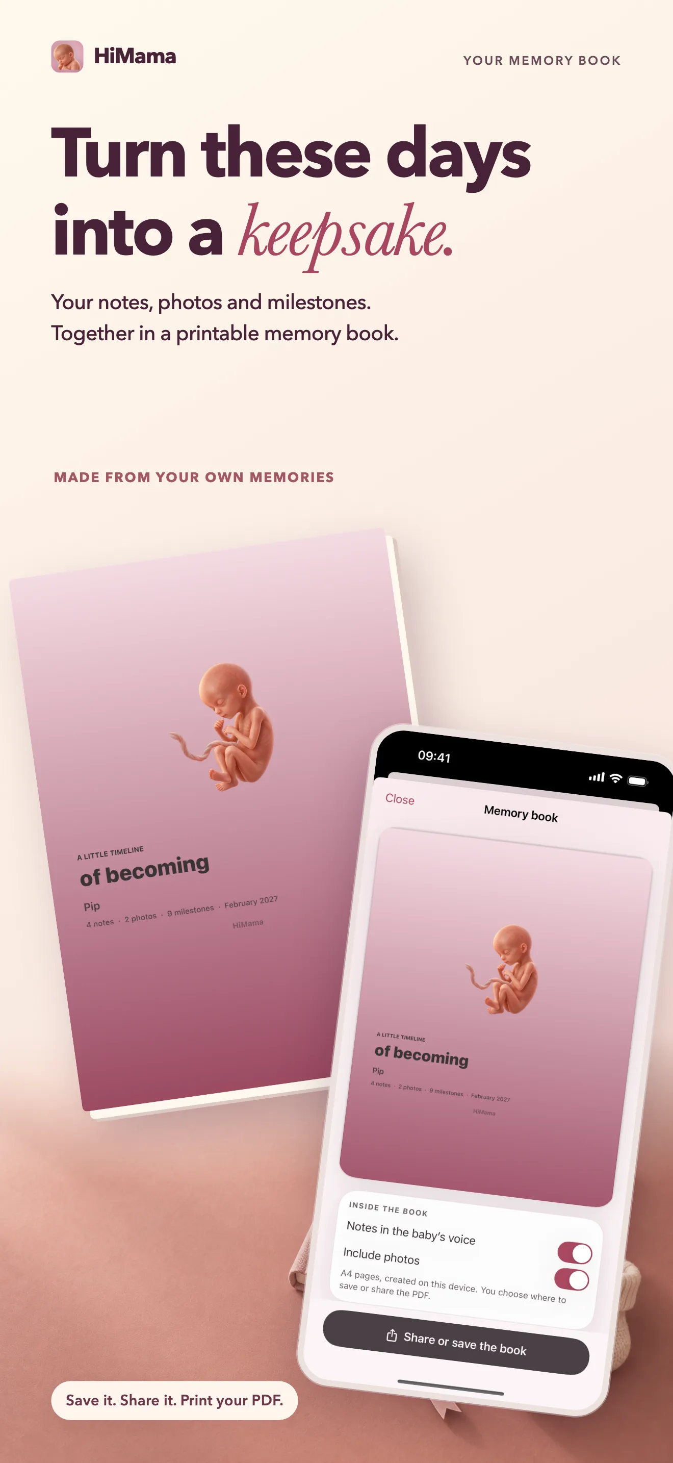 The printable memory book